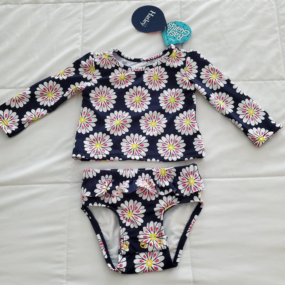 Hatley Rash Guard Girl's Swimsuit (3-6 months)